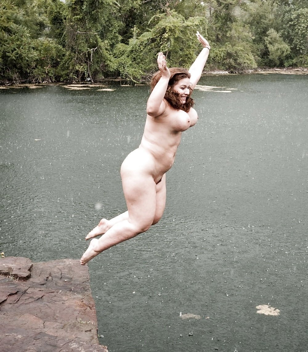 Naked Girl Jumping