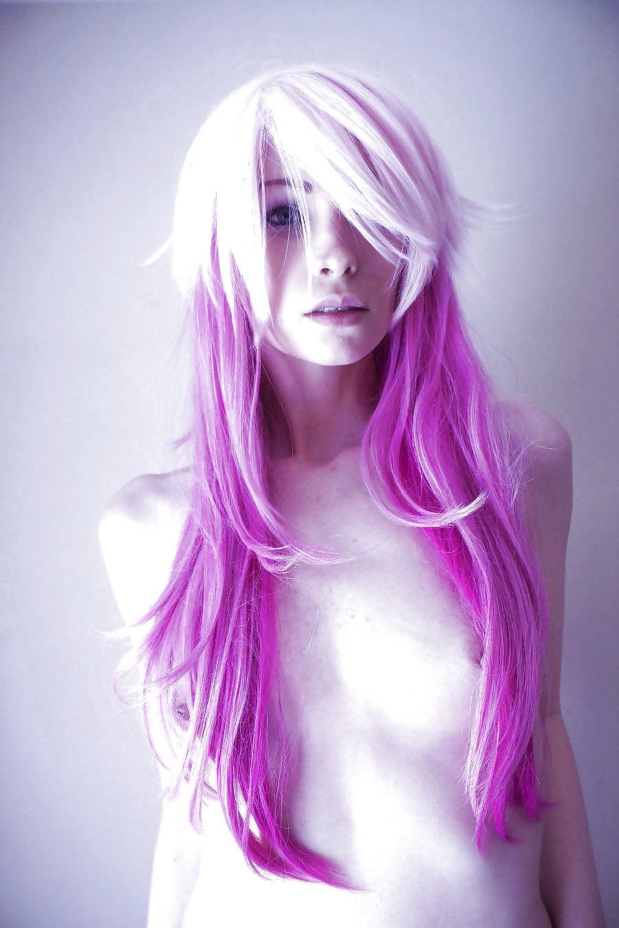 Naked Pink Hair Girl