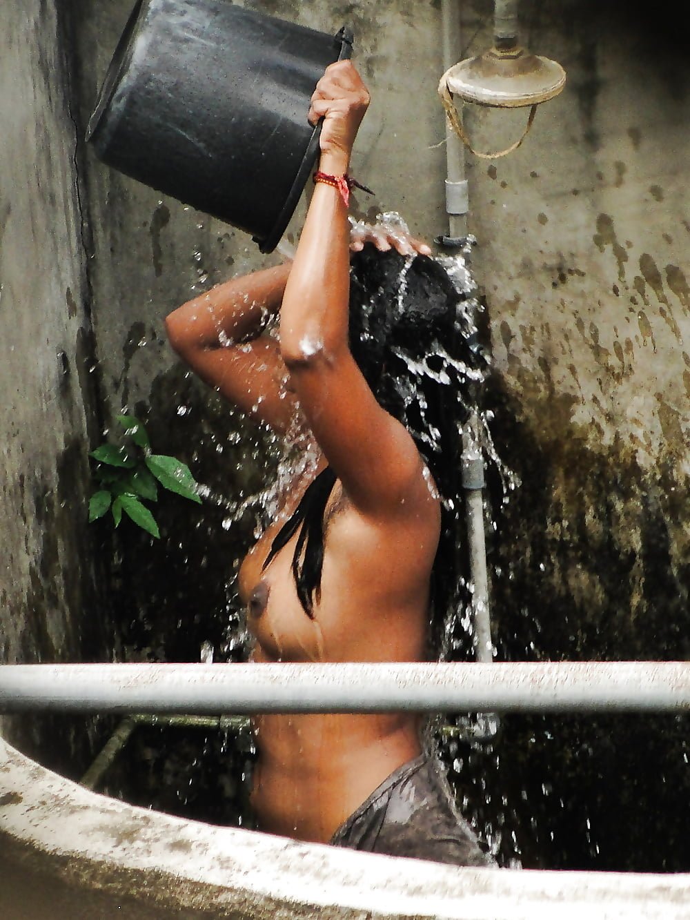 Bathing In River Nude