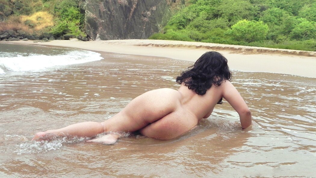 Bathing In River Nude