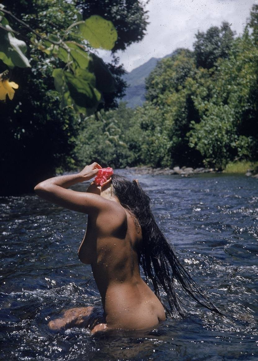 Bathing In River Nude