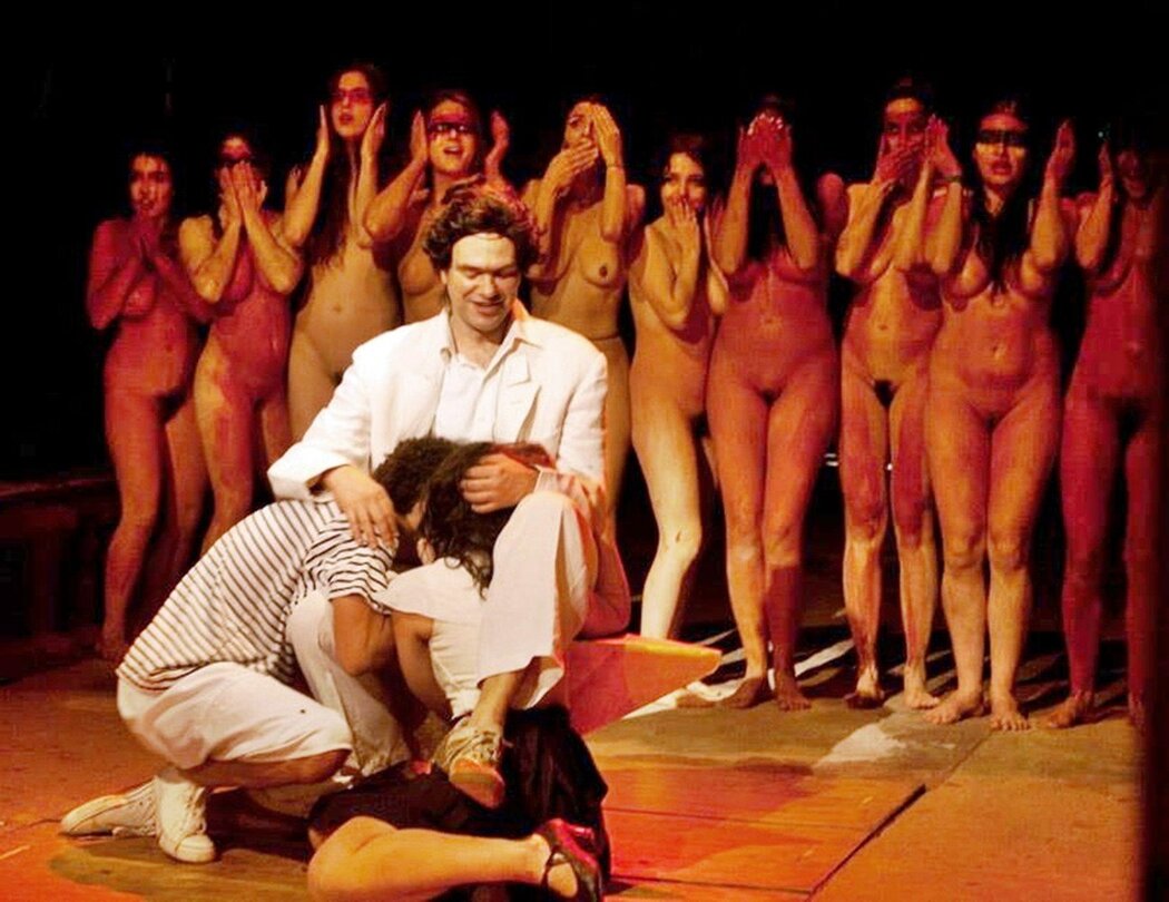 Nude On Theater Stage