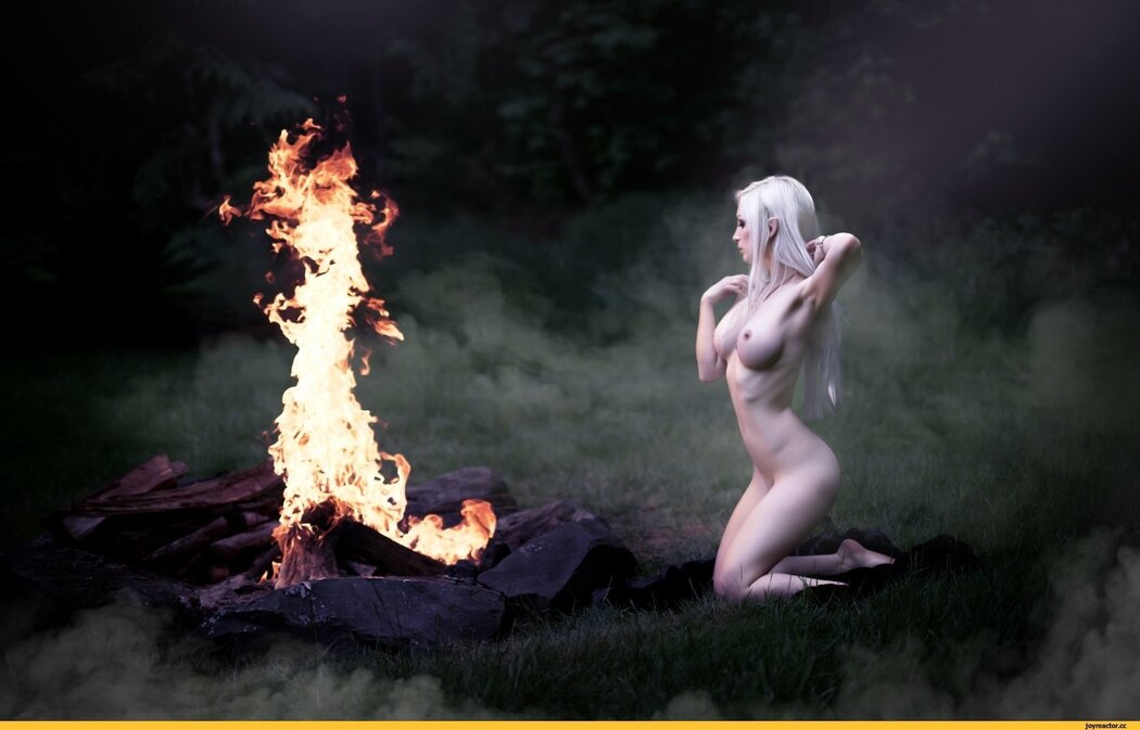 Nude Girl On Fire