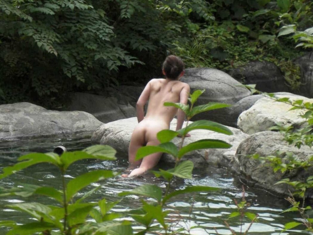 Nude Bath In The River