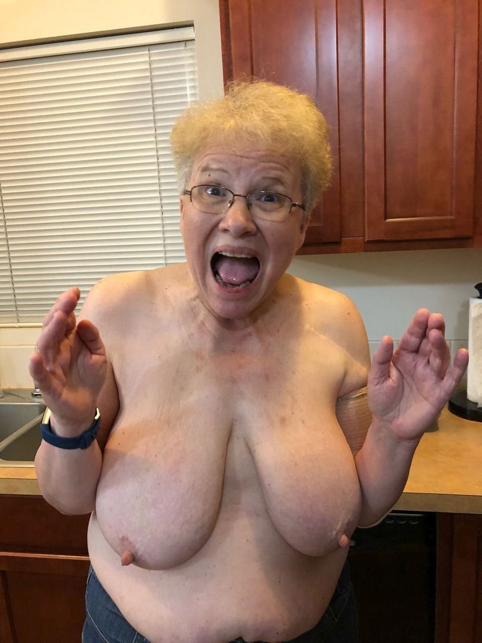 Busty Grandma Nude