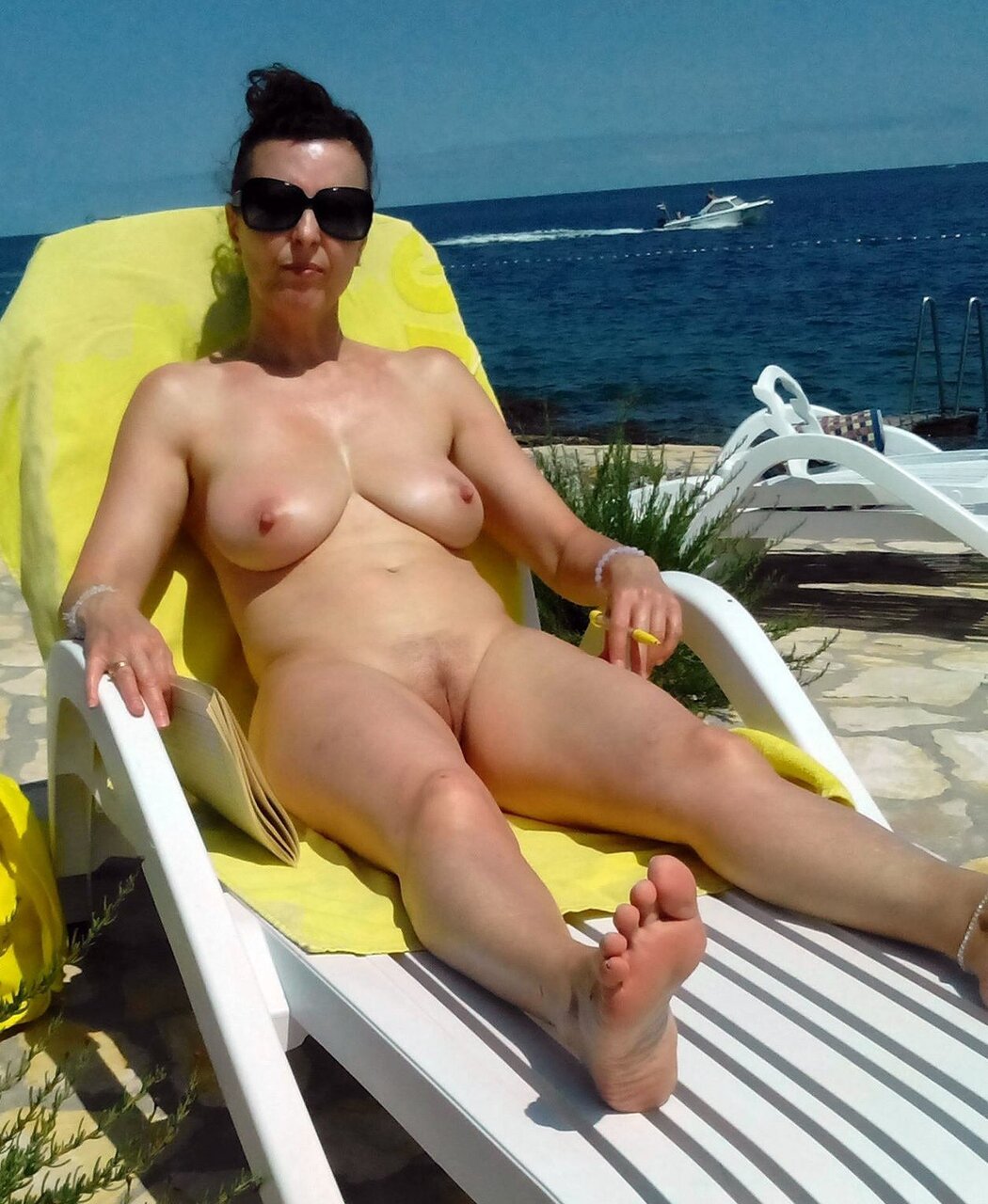 Mature Beach Tits