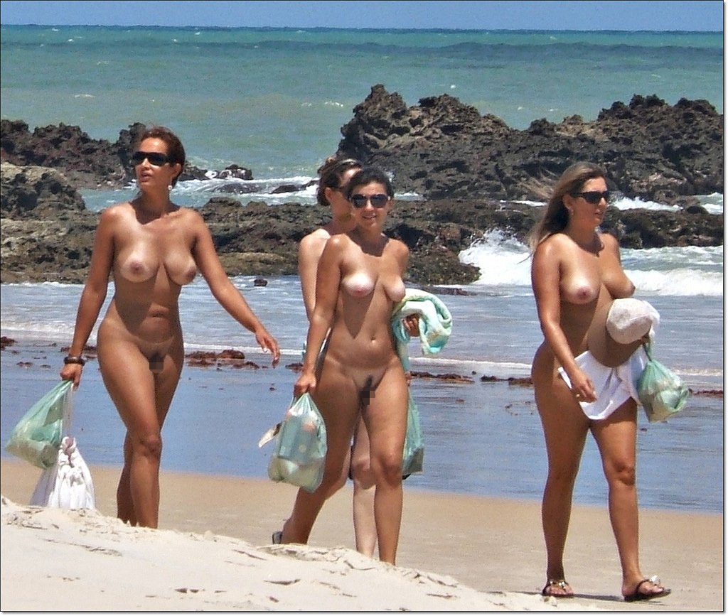 Big Tits Nudists On The Beach