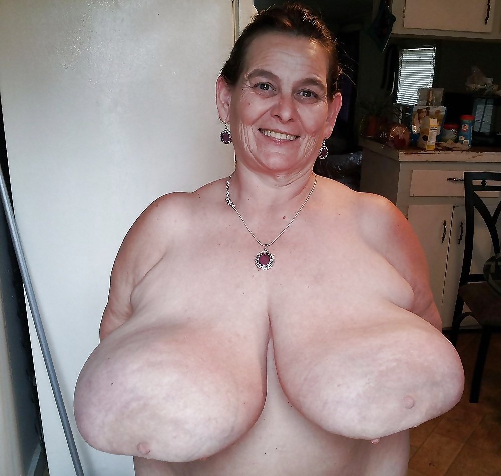 Huge Saggy Granny Boobs