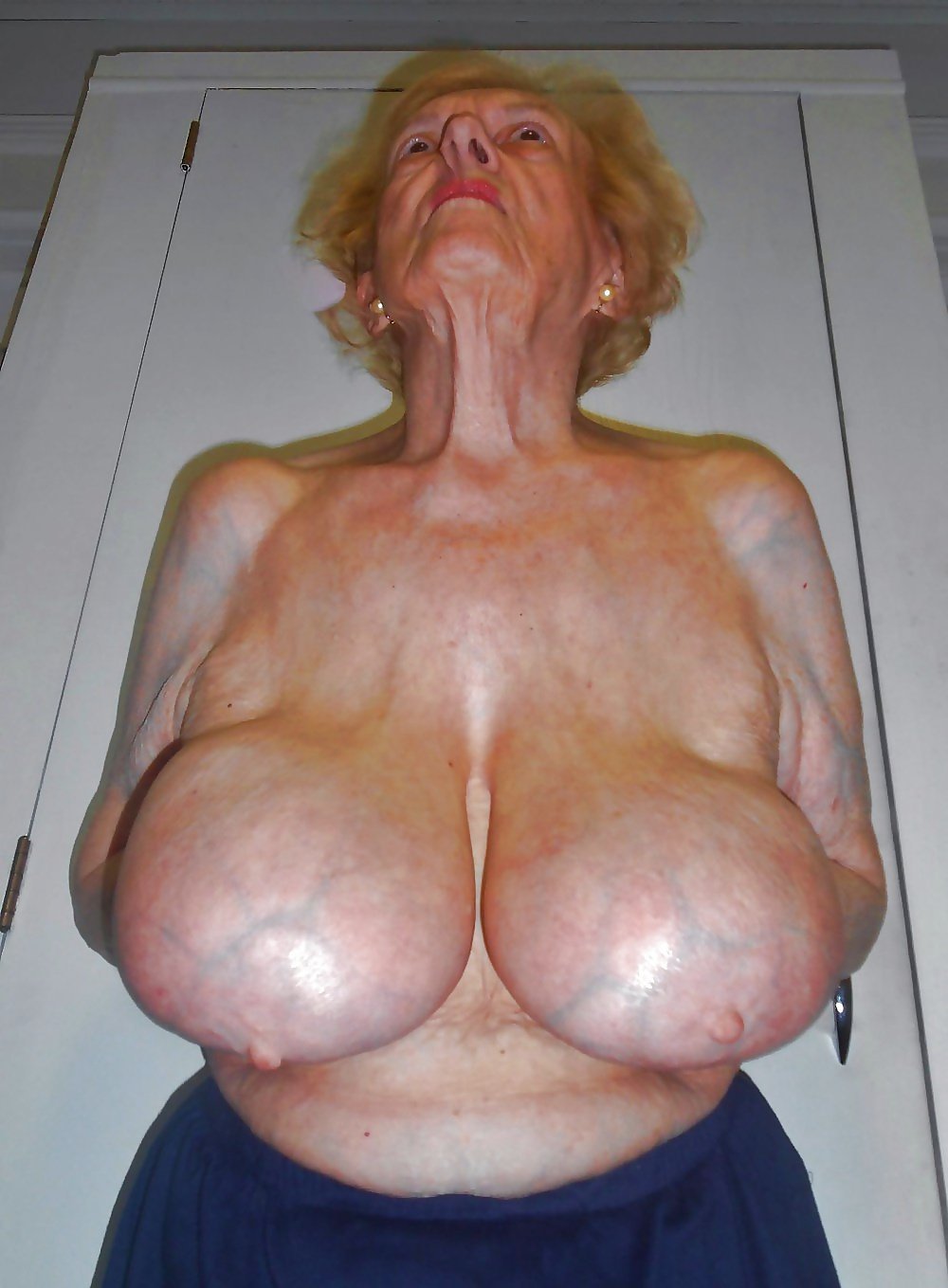 Huge Saggy Granny Boobs