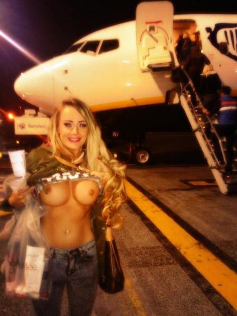 Big Boobs On Airplane