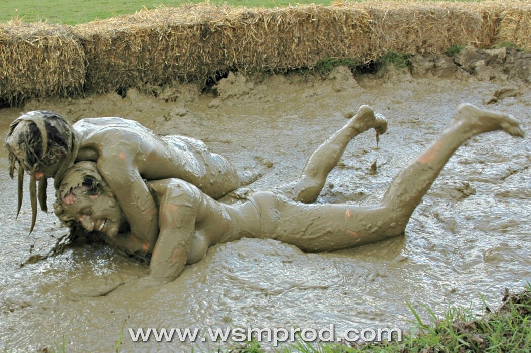 Naked Girl In Mud