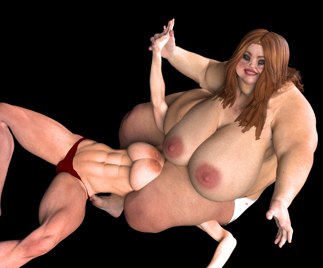 Huge Boobs Wrestling