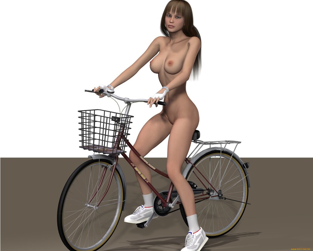 Naked Girl On Bicycle