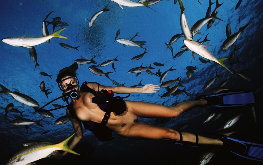 Naked Scuba Diving