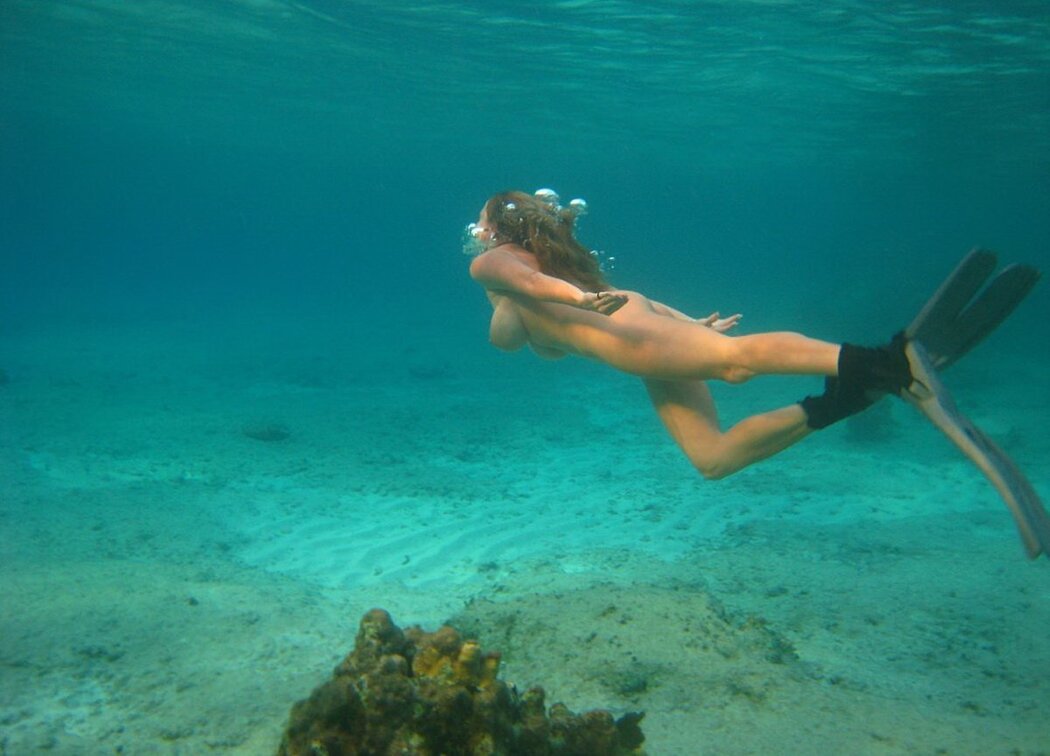 Naked Scuba Diving