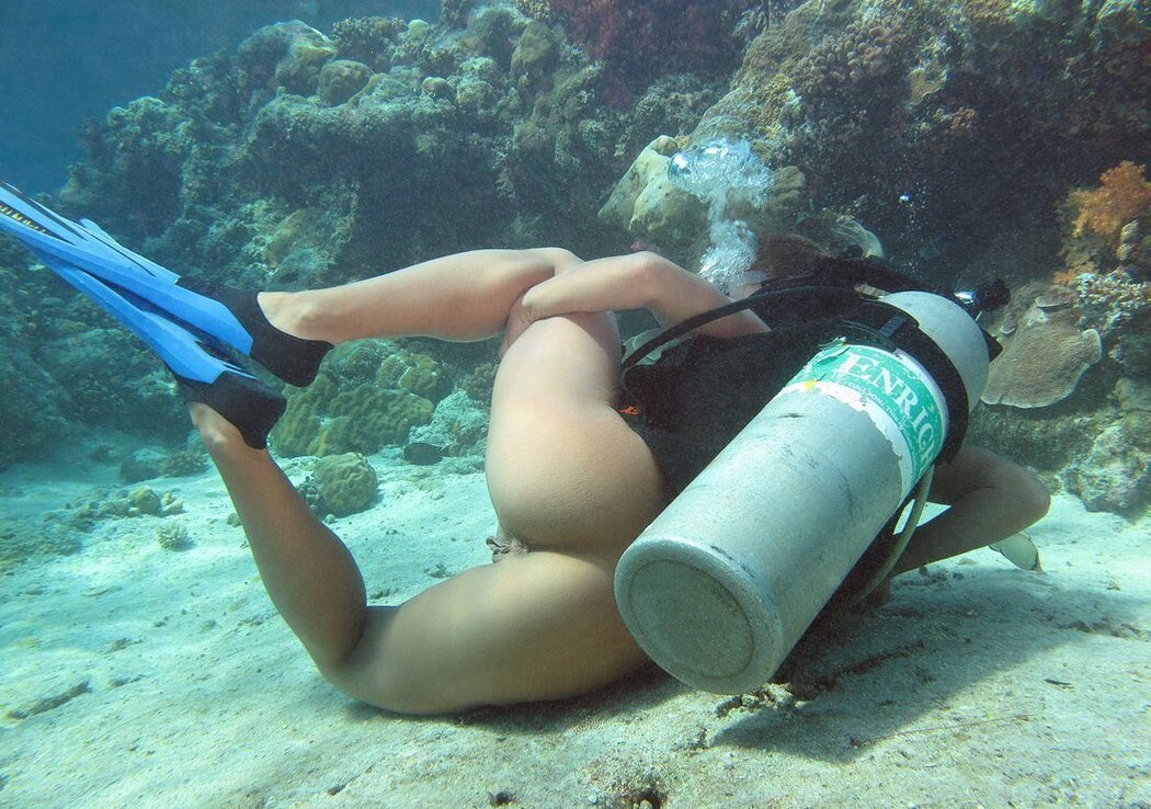 Naked Scuba Diving