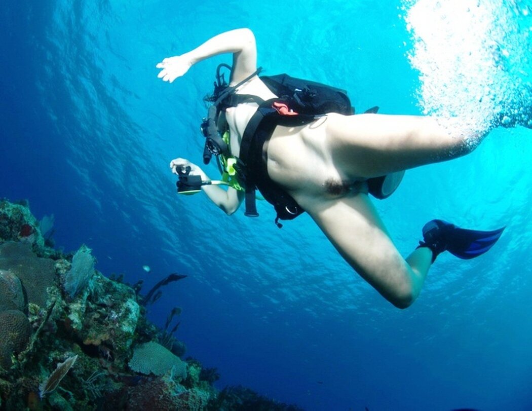 Naked Scuba Diving