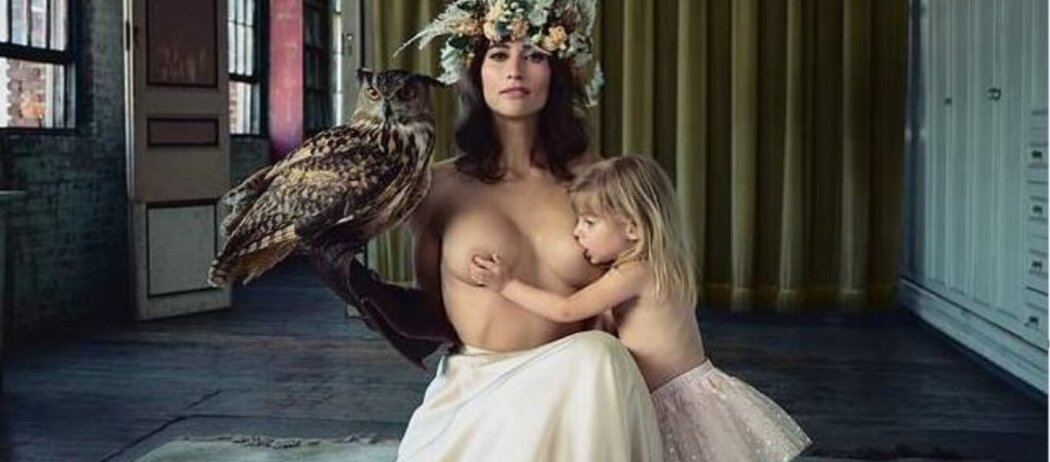 Women Breastfeeding Naked