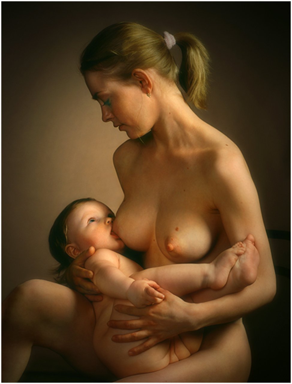 Women Breastfeeding Naked