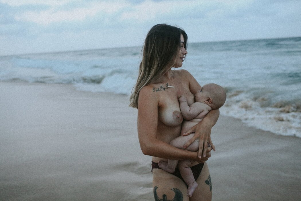 Women Breastfeeding Naked
