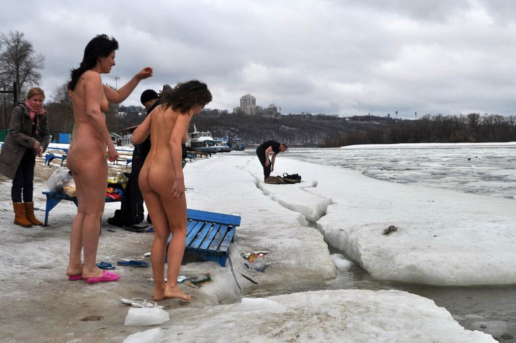 Naked Winter Swim