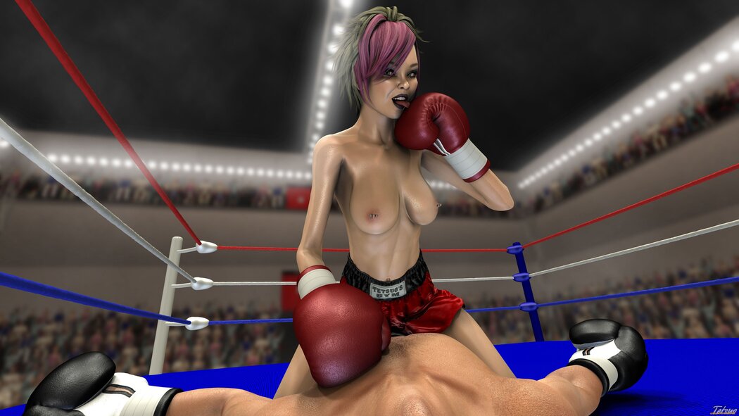 Naked Girl Boxing