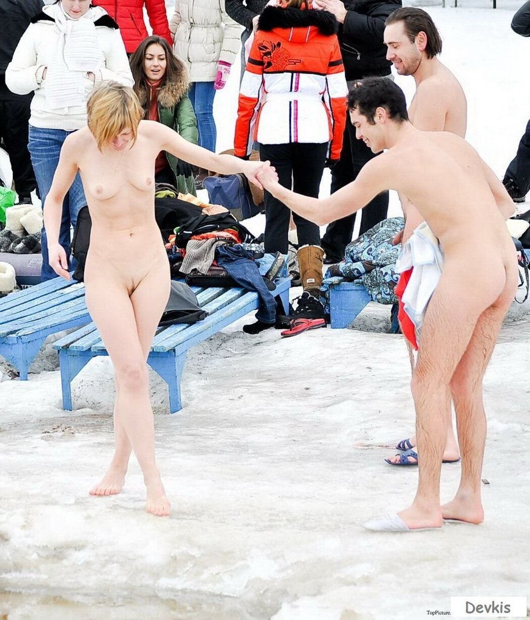 Nude Ice Swimming