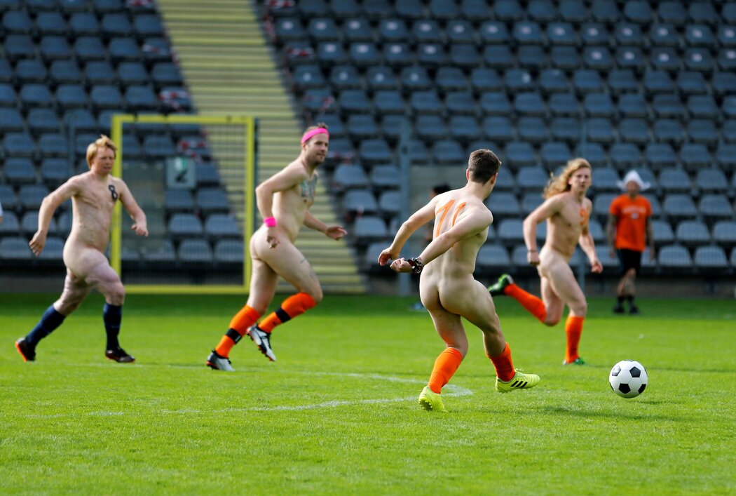 Naked Football Player