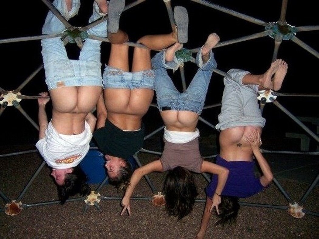 Girls Upside Down