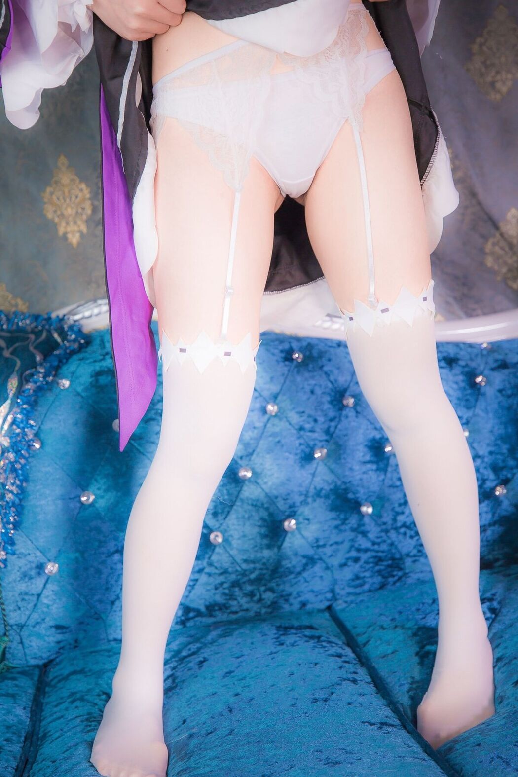 Coser@喵嗚少女 – 定制福利cos雷姆 微胖可愛美少女 白虎逼萝莉