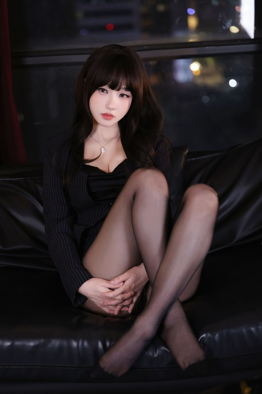 Coser@无影喵喵ghost – 黑蓝 棚拍照片 Part1