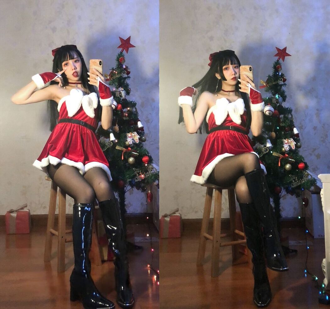 Coser@果咩酱w &#8211; 圣诞 黑丝