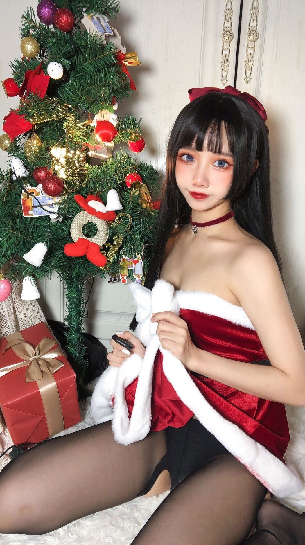 Coser@果咩酱w – 圣诞 黑丝