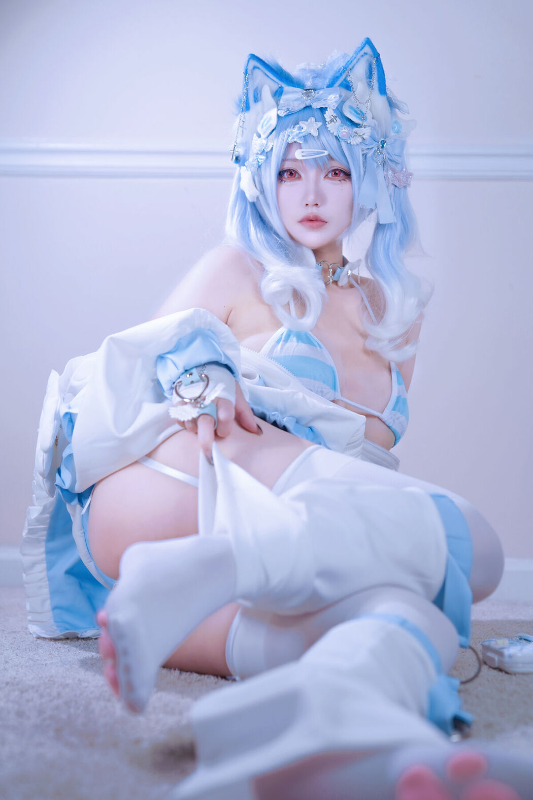 Coser@狐洛洛子 – 水色猫猫头