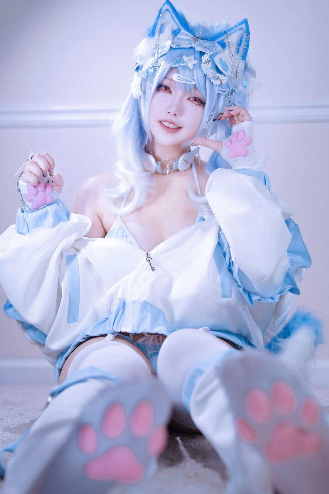 Coser@狐洛洛子 – 水色猫猫头
