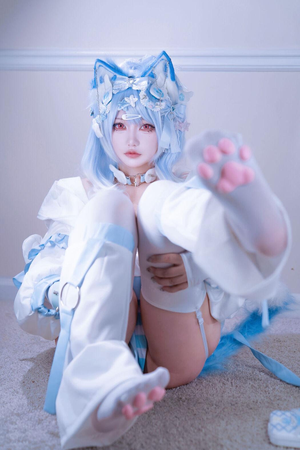 Coser@狐洛洛子 – 水色猫猫头