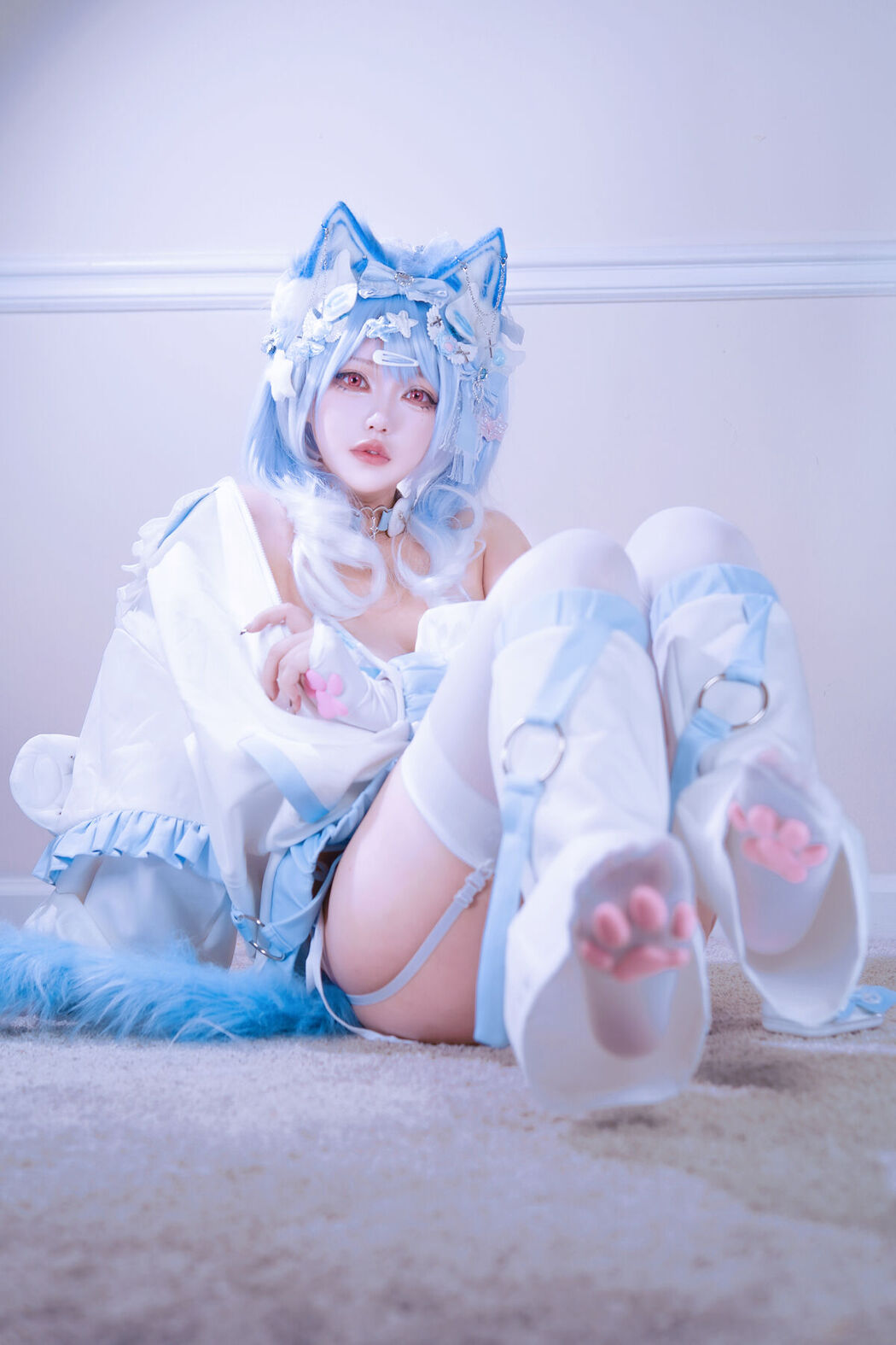 Coser@狐洛洛子 – 水色猫猫头