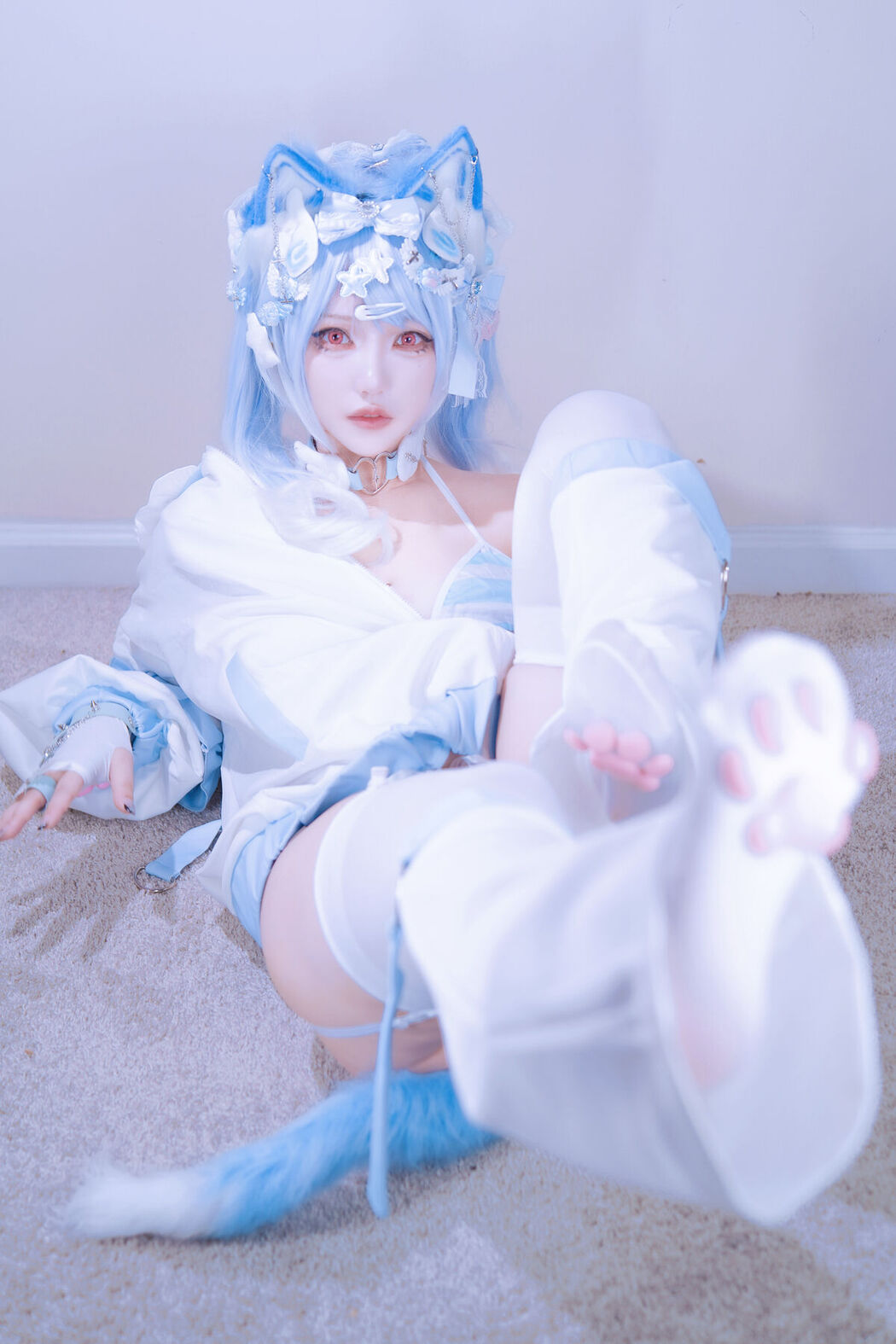 Coser@狐洛洛子 – 水色猫猫头