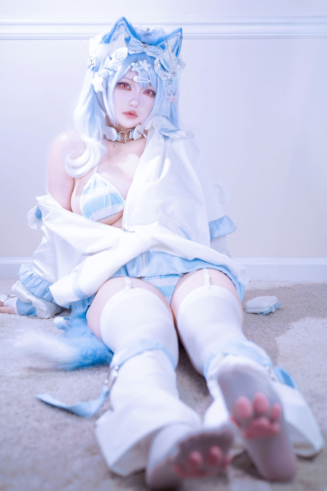 Coser@狐洛洛子 – 水色猫猫头