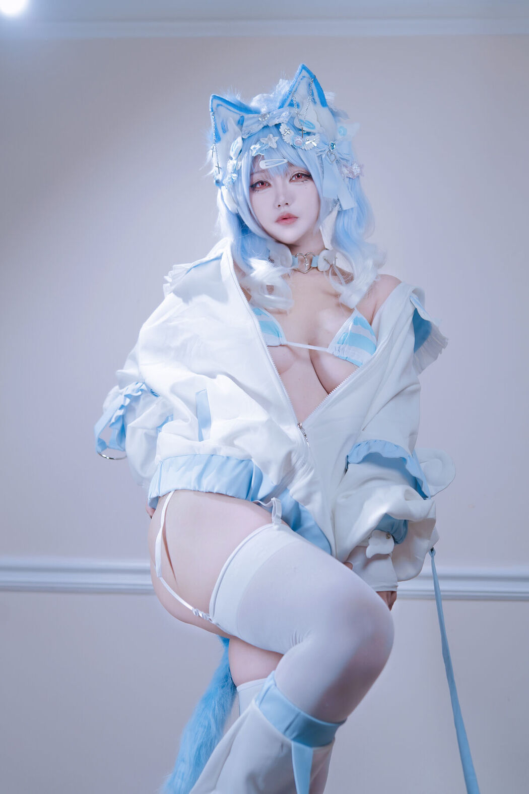Coser@狐洛洛子 – 水色猫猫头