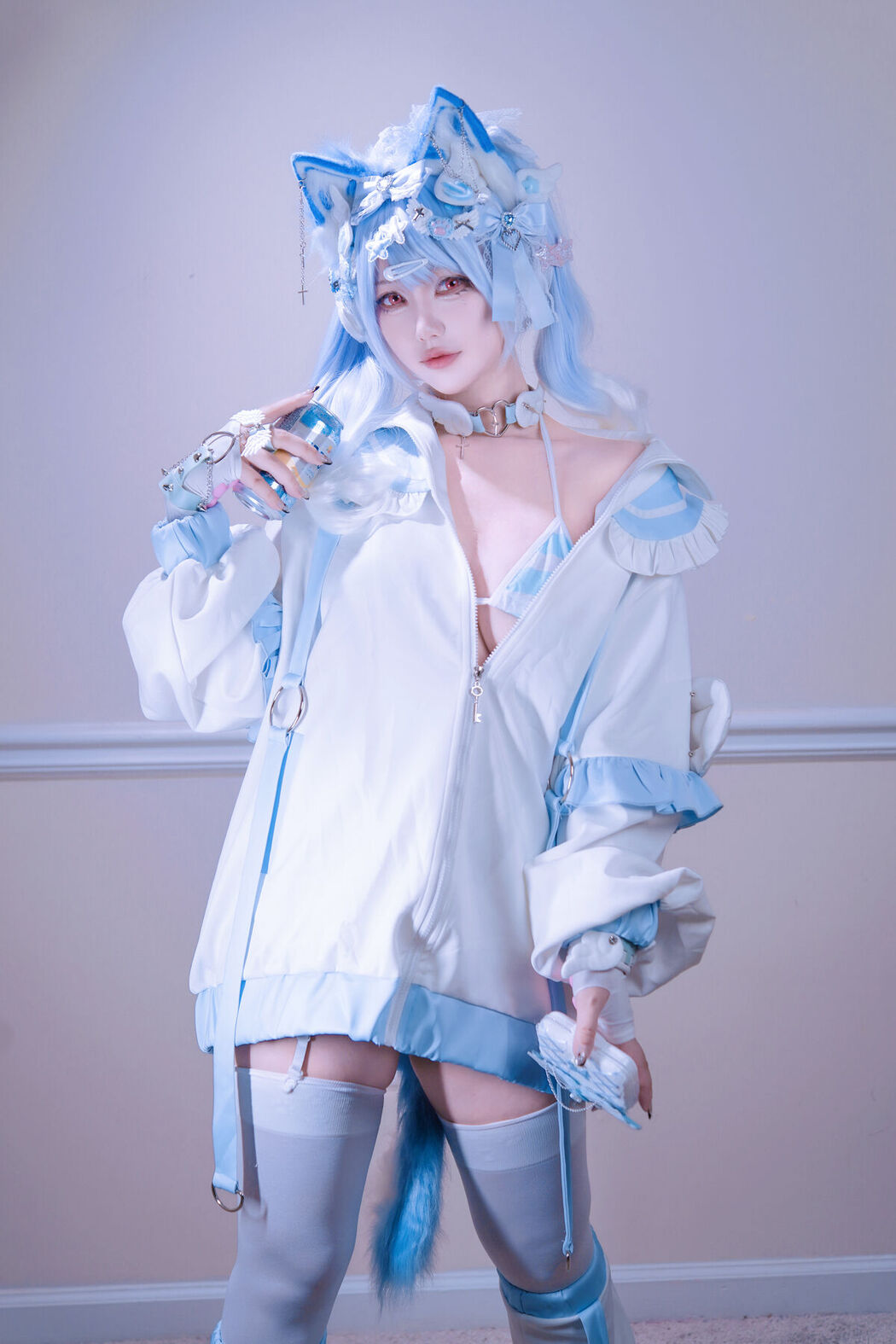 Coser@狐洛洛子 – 水色猫猫头