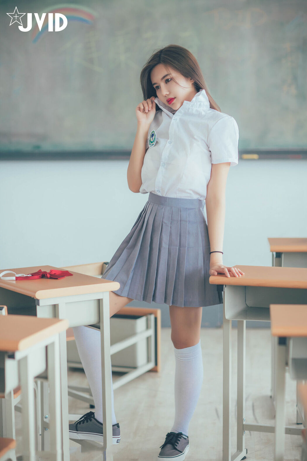 JVID Mu Mu Sen 木木森 &#8211; 直擊教室没人 放課後特别授課 美巨乳の健康教育 全裸性感誘惑 Part2