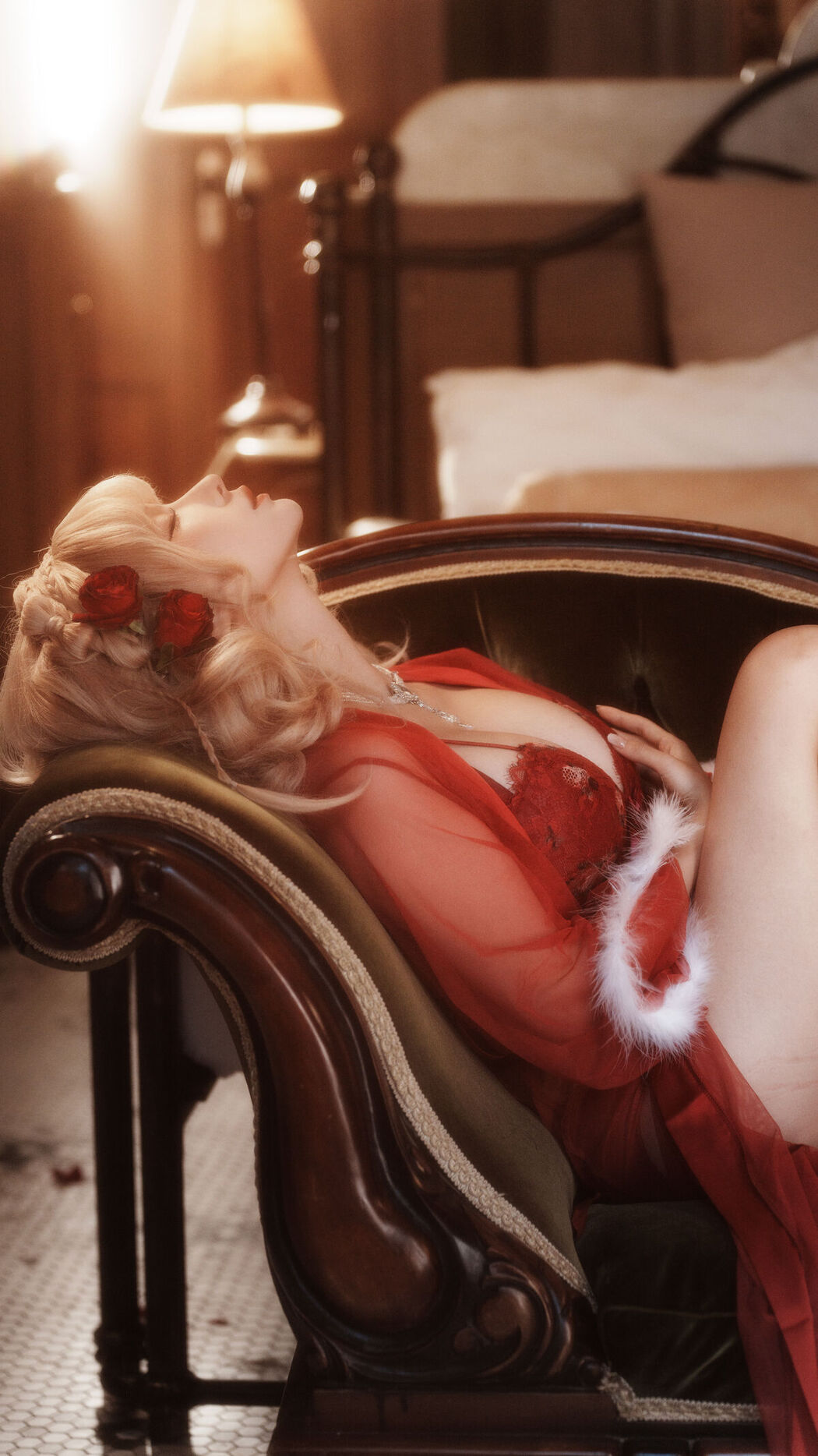 Coser@蠢沫沫 Chunmomo – 黑红纱裙