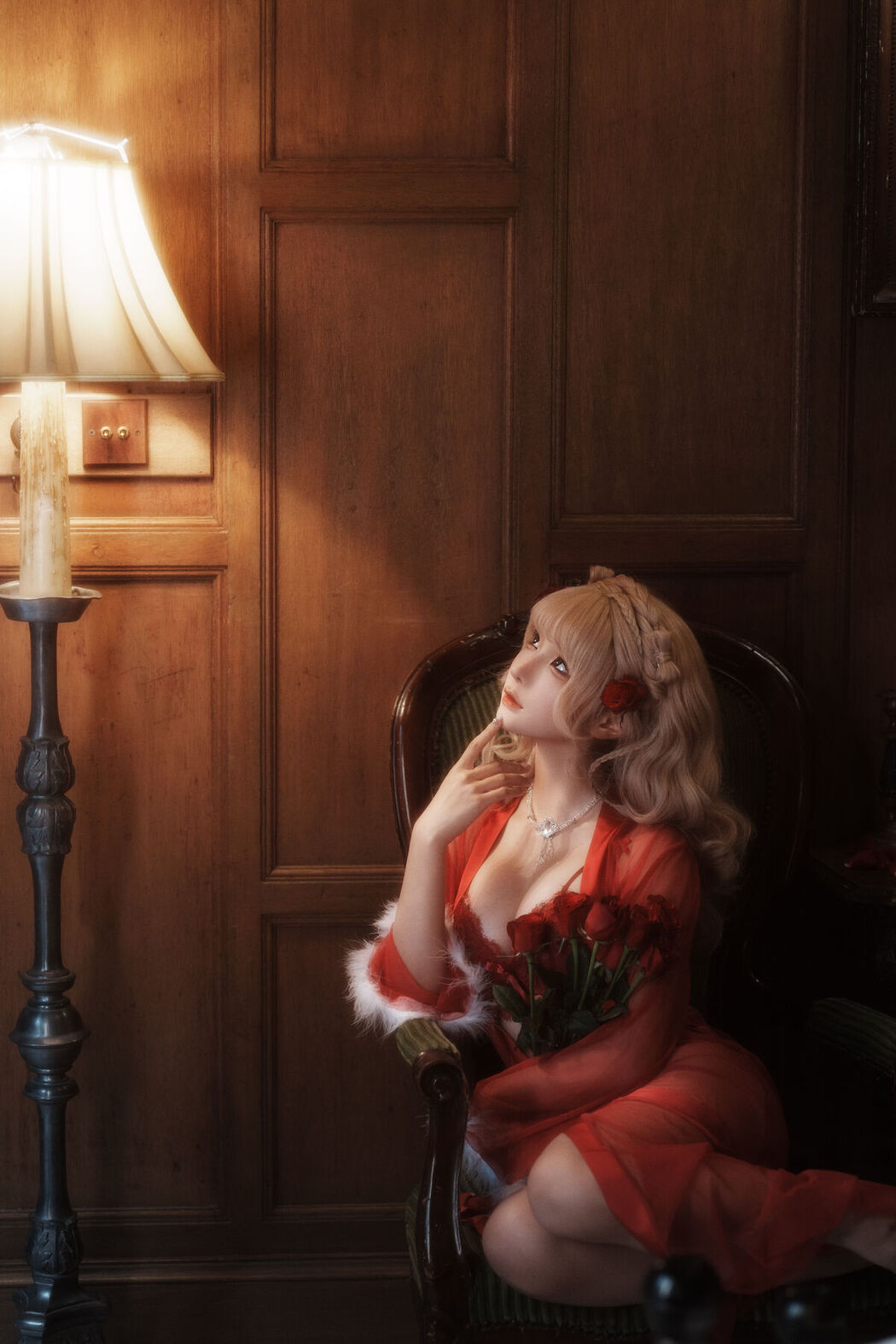 Coser@蠢沫沫 Chunmomo – 黑红纱裙