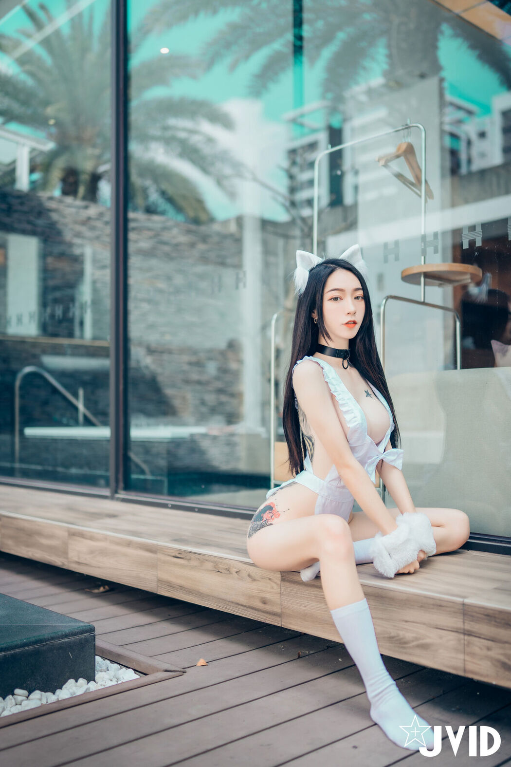 JVID Piao Piao 飘飘 &#8211; 猫娘女友 &#8211; 全真空死库水女仆 &#8211; 足控 &#8211; 激凸透点 Part1