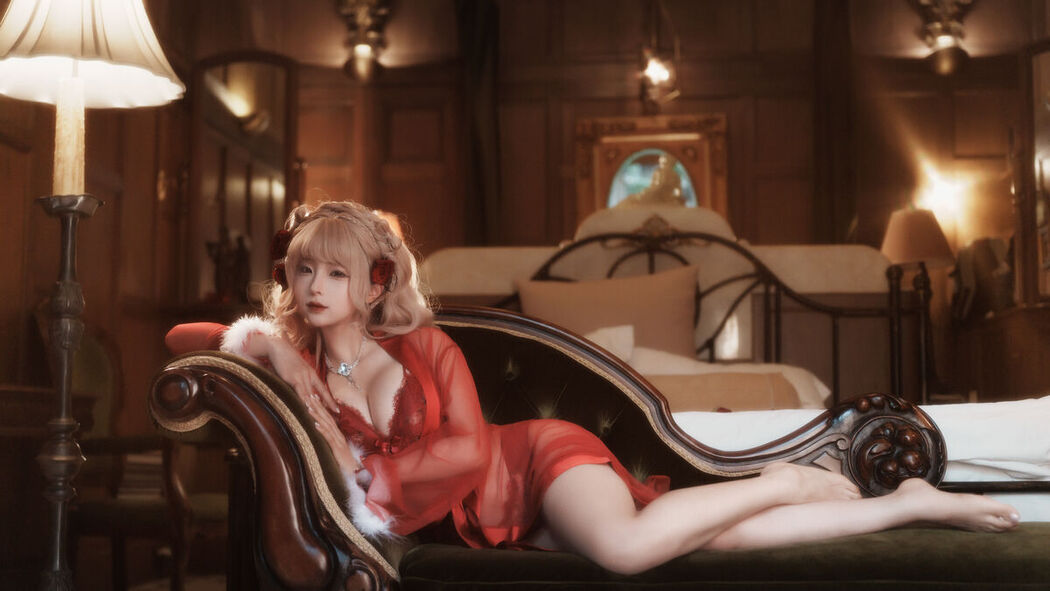 Coser@蠢沫沫 Chunmomo – 黑红纱裙
