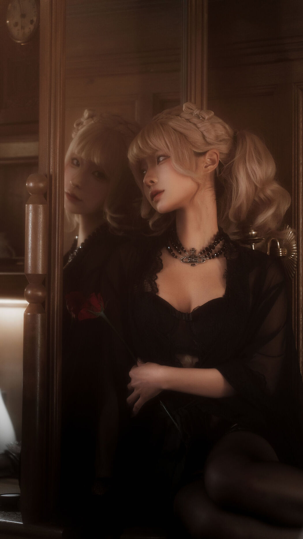 Coser@蠢沫沫 Chunmomo &#8211; 黑红纱裙