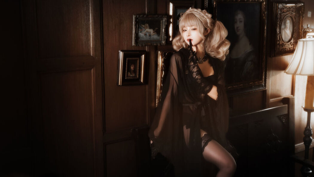 Coser@蠢沫沫 Chunmomo – 黑红纱裙