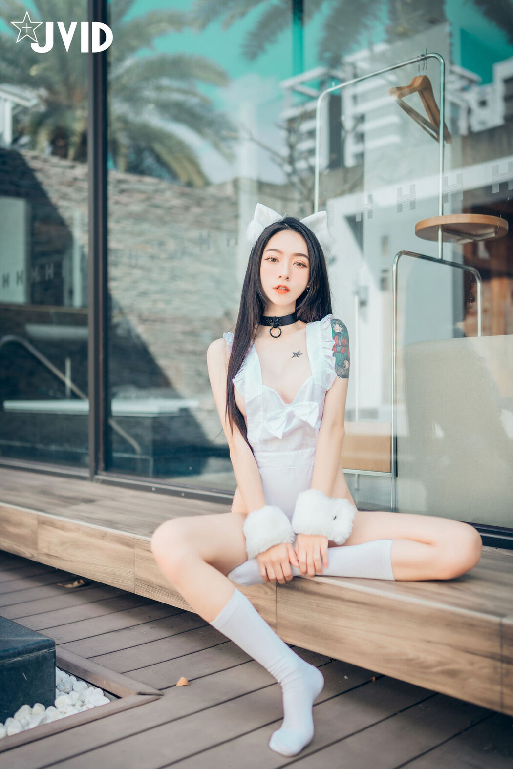 JVID Piao Piao 飘飘 &#8211; 猫娘女友 &#8211; 全真空死库水女仆 &#8211; 足控 &#8211; 激凸透点 Part1