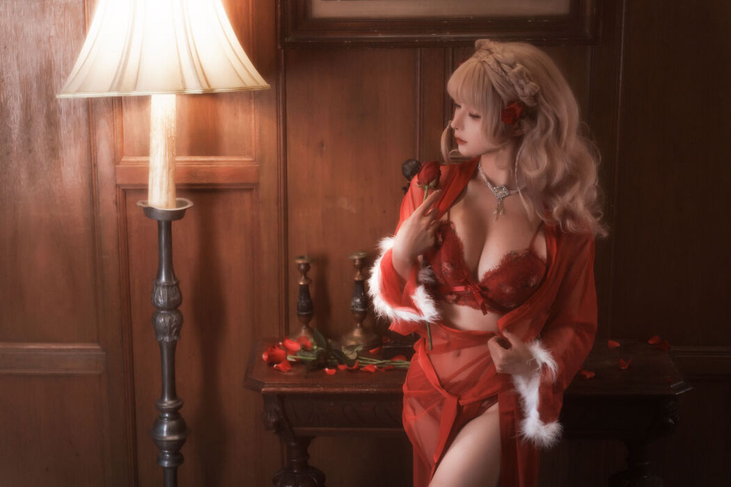 Coser@蠢沫沫 Chunmomo – 黑红纱裙